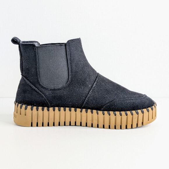 Ilse Jacobsen Tulip 6370 Plateau Ankle Boots EU 37 Black Chelsea Platform - Picture 8 of 16